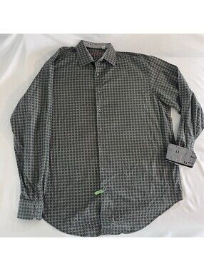 Robert Graham L/S Black Geometric Design XL